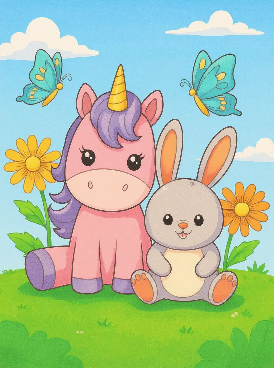 Meadow Buddy Unicorn And Bunny