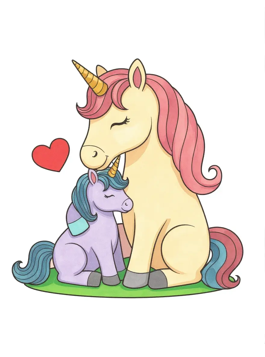 Unicorn Family Cuddle