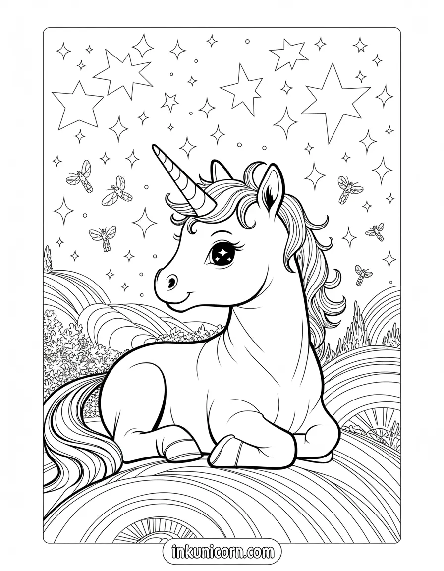 Baby Unicorn Coloring Pages (Free PDF Printables) - Ink Unicorn