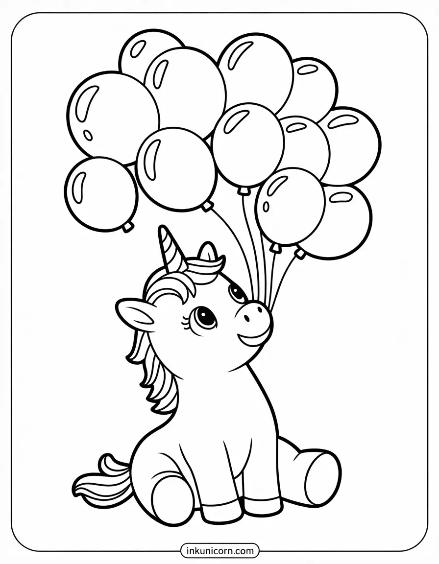 Baby Unicorn Coloring Pages (Free PDF Printables) - Ink Unicorn