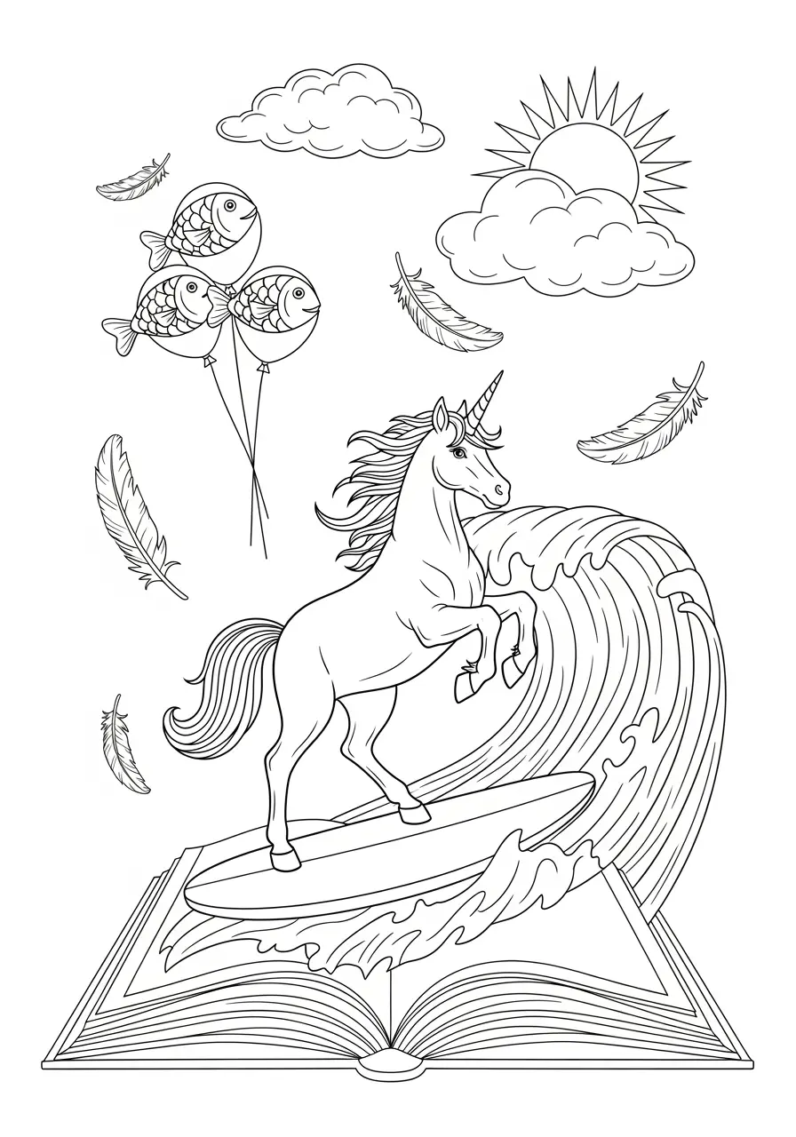Book Wave Sky Surfer