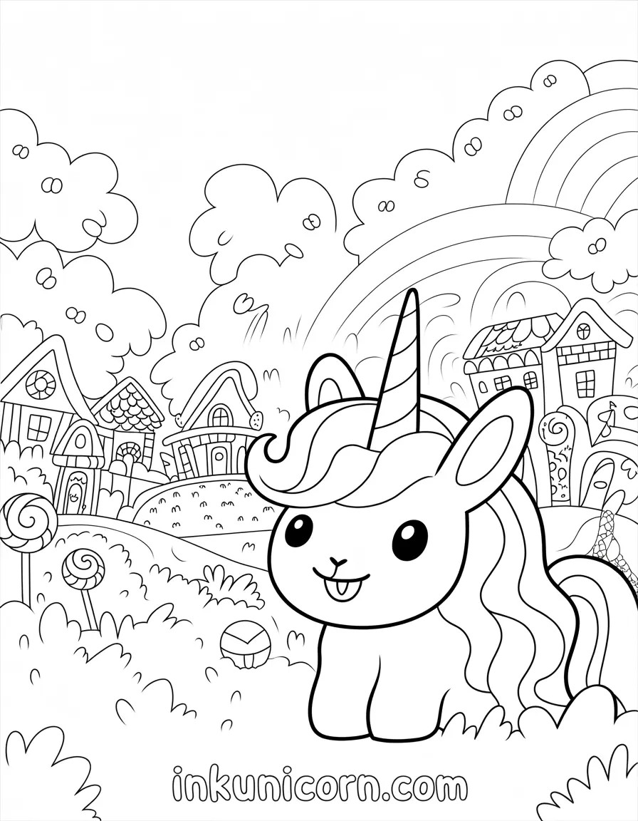 Bunny Unicorn and Rainbow High Village