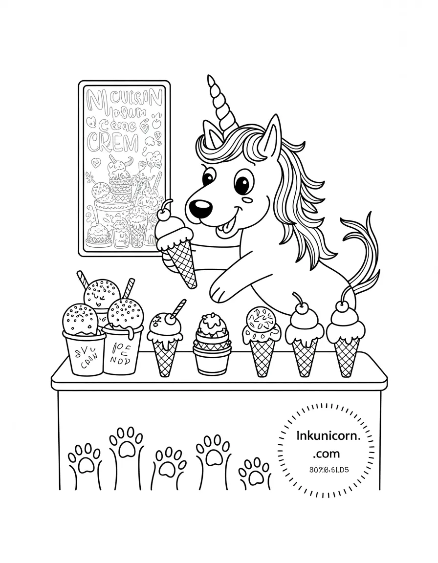 Dog Unicorn's Ice Cream Parlor
