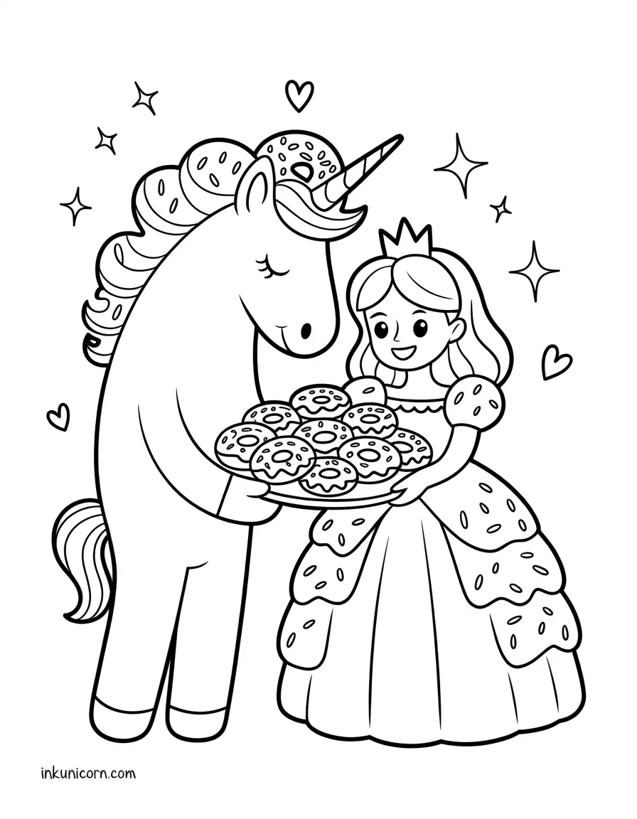 Princess Unicorn Coloring Pages (Free PDF Printables) - Ink Unicorn