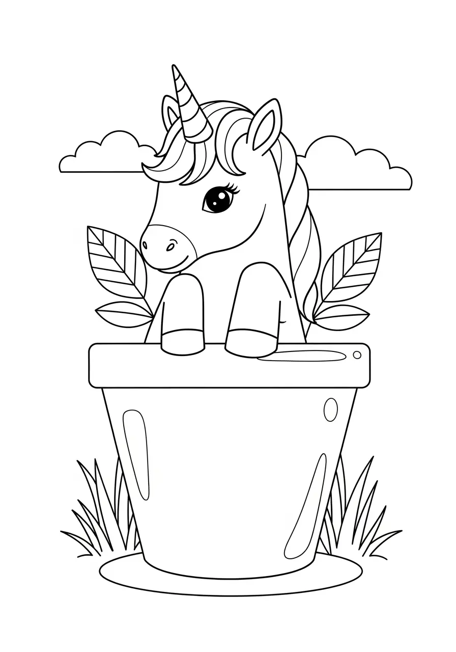 Flowerpot Sprout Unicorn