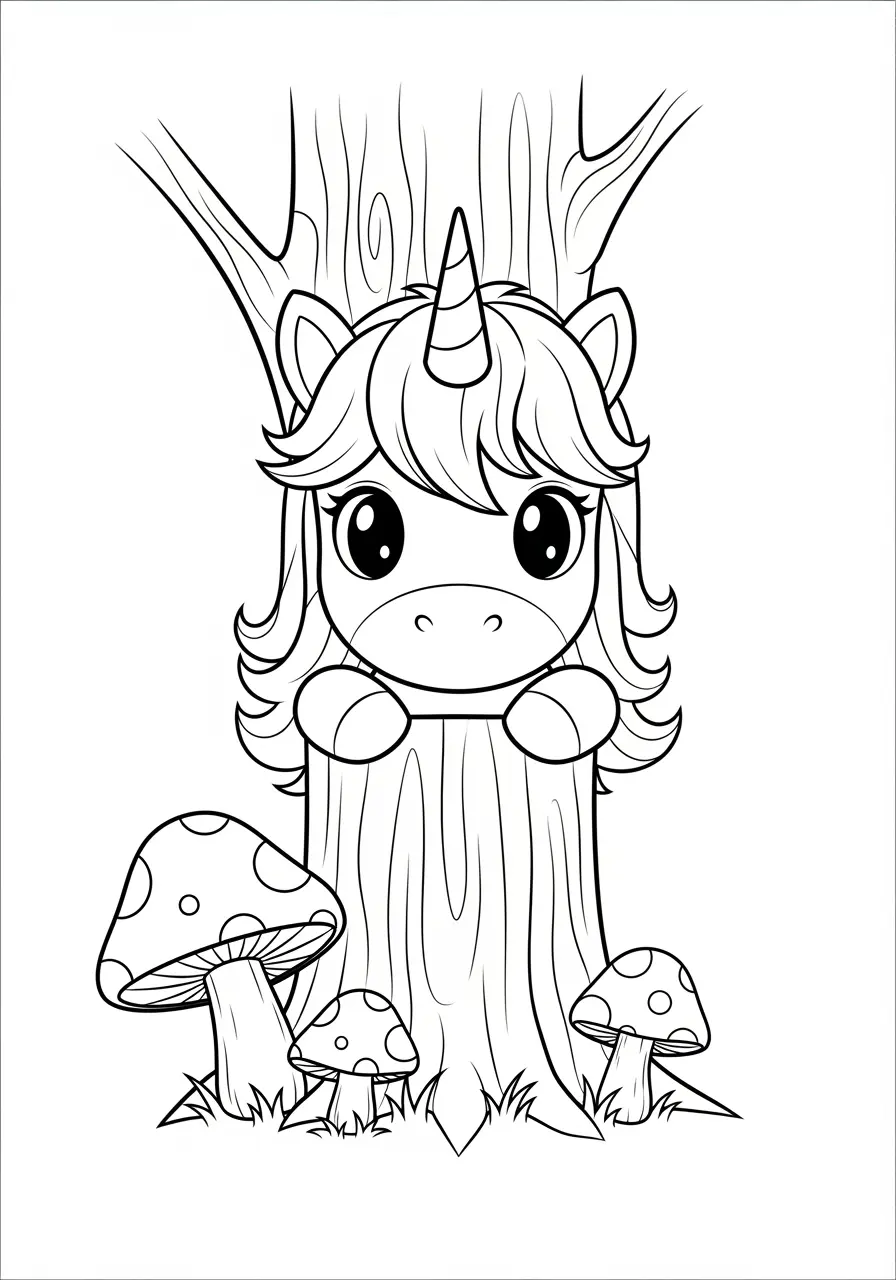 Forest Path Peekaboo Unicorn