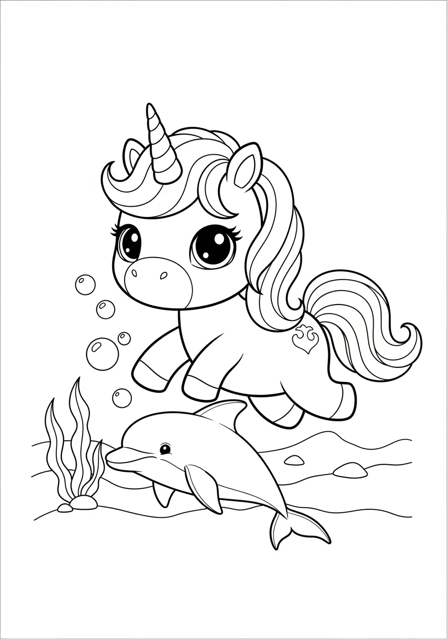Cute Unicorn Coloring Pages (Free PDF Printables) - Ink Unicorn