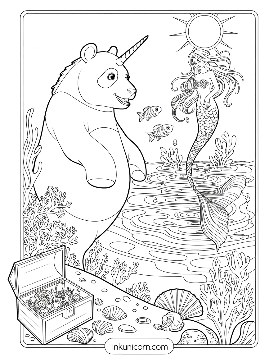 Panda Unicorn and Mermaid's Lagoon