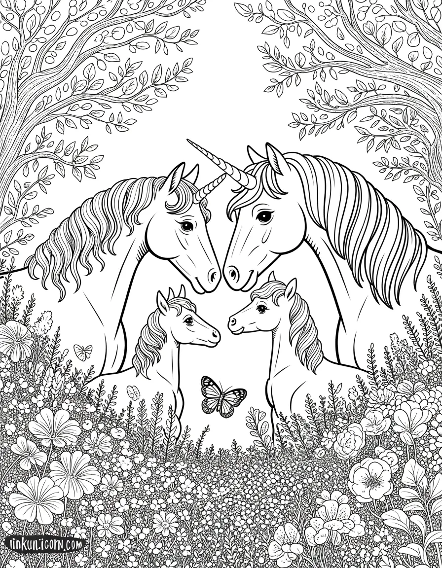 Rainbow High Unicorn Family Scene