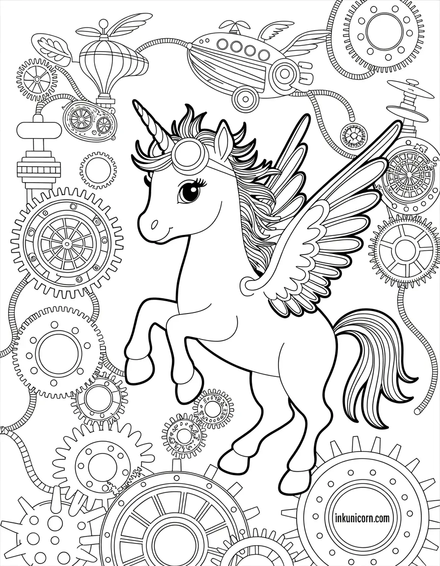 Baby Unicorn Coloring Pages (Free PDF Printables) - Ink Unicorn