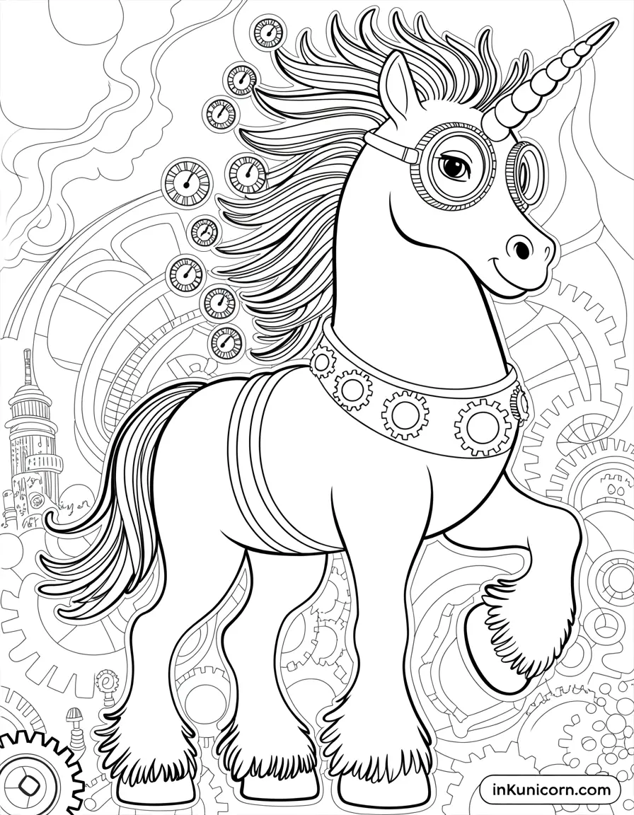 Trolls Unicorn Steampunk Fantasy
