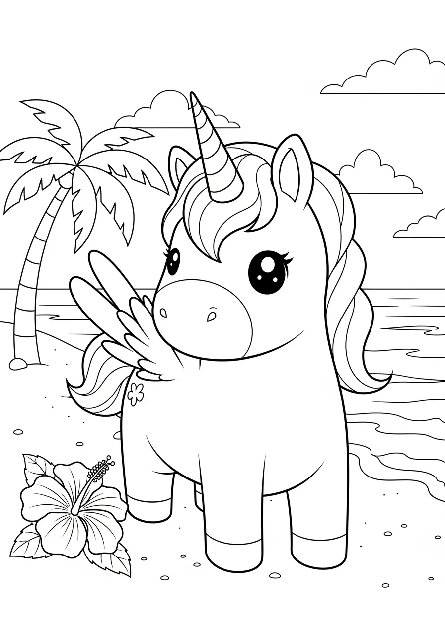 Tropical Island Flower Unicorn