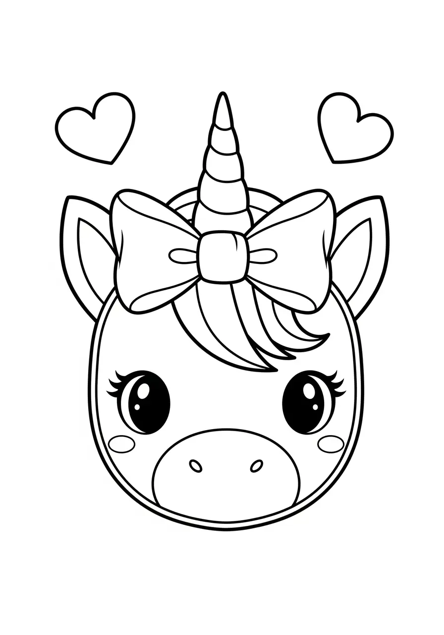 Unicorn Head With Big Bow