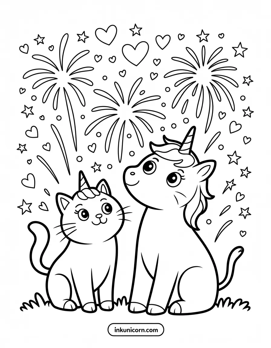 New Year'S Eve Unicorn Coloring Pages (Free PDF Printables) - Ink Unicorn